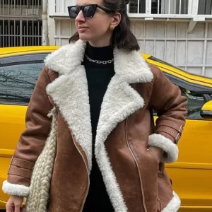 Lamb Wool Lapel Long Sleeve Coats Women Fashion With Zipper Pocket Thicken Warm Jacket 2023 Winter New Female Commuter Outwear