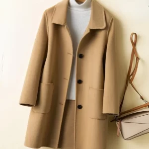 Womens Winter Clothing 2023 New Atmosphere Casual Korean Style Coats for Women Softcomfortable with Bright Colors Wool Coat